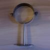 Wandhalter -250 mm kürzbar für Edelstahlrohr doppelwandig DN 130 mm, Senotherm gussgrau #288