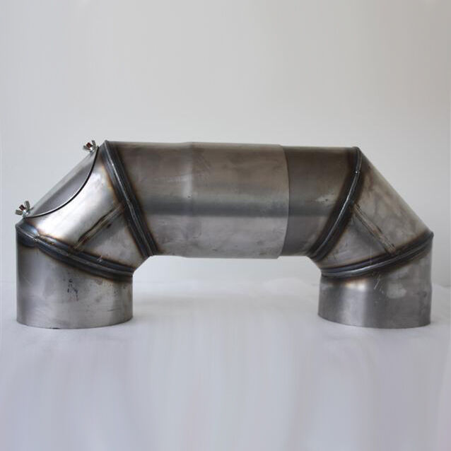 Doppelbogen roh für 2 mm-Rauchrohr