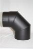 Rauchrohr Bogen 90° DN 180 mm eingezogen ohne Reinigungsöffnung (schutzlackiert)