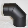 Rauchrohr Bogen 90° DN 200 mm eingezogen mit Reinigungsöffnung (schutzlackiert)