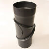 Rauchrohr-Bogen 3 tlg. DN 300 mm gemufft, drehbar mit Reinigungsöffnung (schutzlackiert)