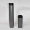 Pellet-Rohr doppelwandig 250 mm DN 80 mm, gussgrau emailliert