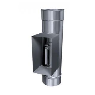 Edelstahlschornstein einwandig 0,6mm Premium Prüföffnung mit Klappe KPR FU 120 x 180 DN 225 2kprfu225