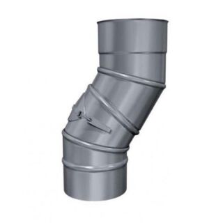 Edelstahlschornstein einwandig 0,6mm Premium Bogen drehbar mit Revision LKR 90 Grad DN 200 2LKR90200