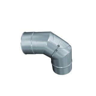 Edelstahlschornstein einwandig 0,6mm Premium Bogen 90° starr mit Revision DN 160 2LKRS90160