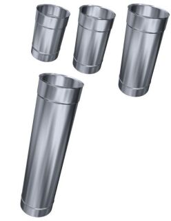 Edelstahlschornstein einwandig 0,6mm Premium Rohr RP 500 mm DN 160 2rp160l500