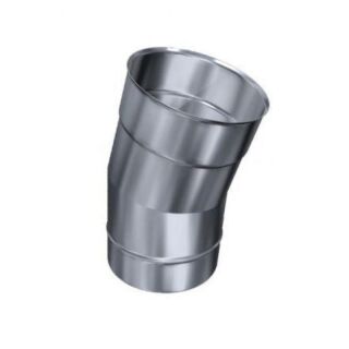 Edelstahlschornstein einwandig 0,6mm Premium Bogen 15° SKS starr DN 180 2sks15180