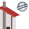 Edelstahlschornstein einwandig 0,6mm Premium Prüföffnung KPR 180 x 120