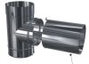 Edelstahlschornstein einwandig 0,6mm Premium T-Stück kurz mit Verlängerung TR PF Dn 300