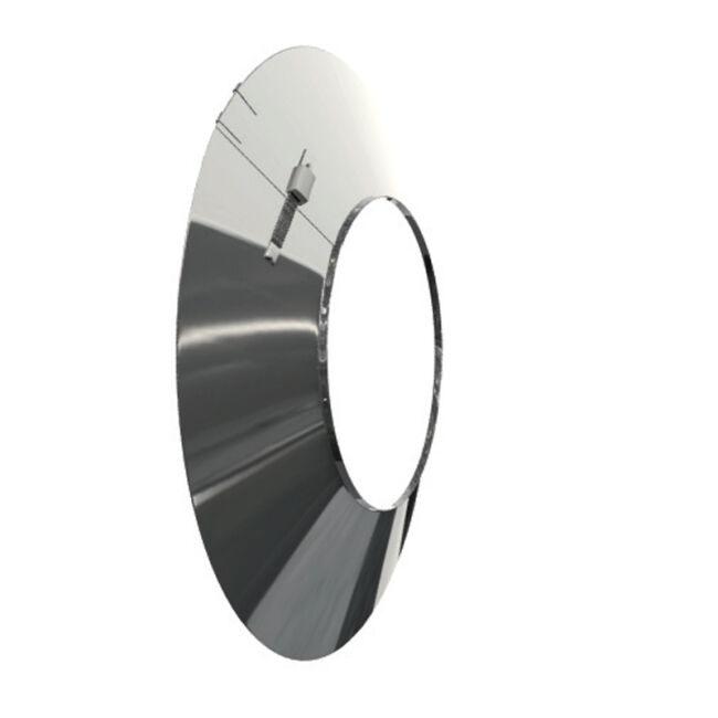 Edelstahlschornstein einwandig 0,6mm Premium Wandblende IP DN 130