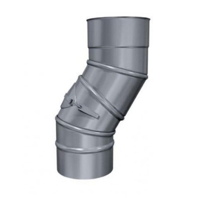 Edelstahlschornstein einwandig 0,6mm Premium Bogen drehbar mit Revision LKR 90 Grad DN 113