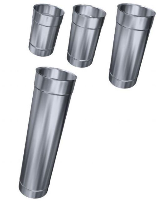 Edelstahlschornstein einwandig 0,6mm Premium Rohr RP 500 mm Dn 300