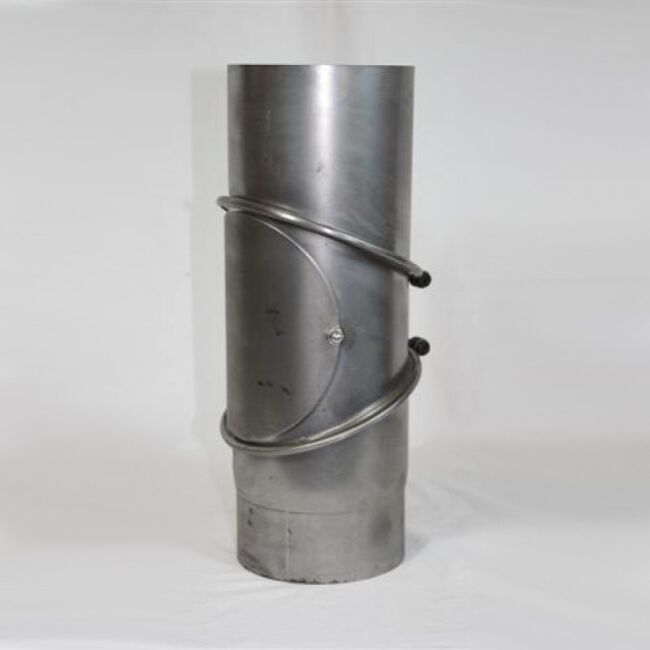 Rauchrohr-Bogen eingezogen, drehbar mit Reinigungsöffnung (unlackiert)