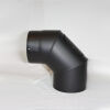 Kaminofenrohr-Bogen 90° DN 200 mm mit Reinigungsöffnung, Senotherm schwarz #310