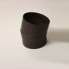 Kaminofenrohr-Bogen 15° DN 120 mm ohne Reinigungsöffnung, Senotherm schwarz #310