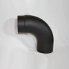 Kaminofenrohr-Bogen 90° DN 130 mm glatt mit Reinigungsöffnung, Senotherm schwarz #310
