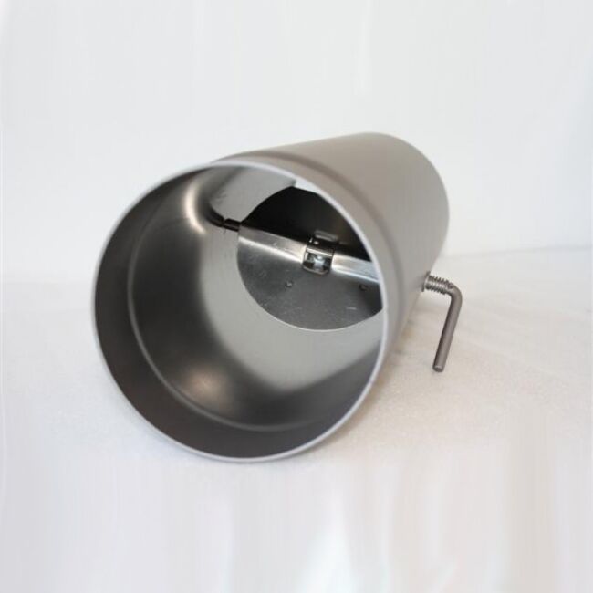 Rauchrohr 500 mm DN 120 mm mit Drosselklappe, Senotherm gussgrau hell #820