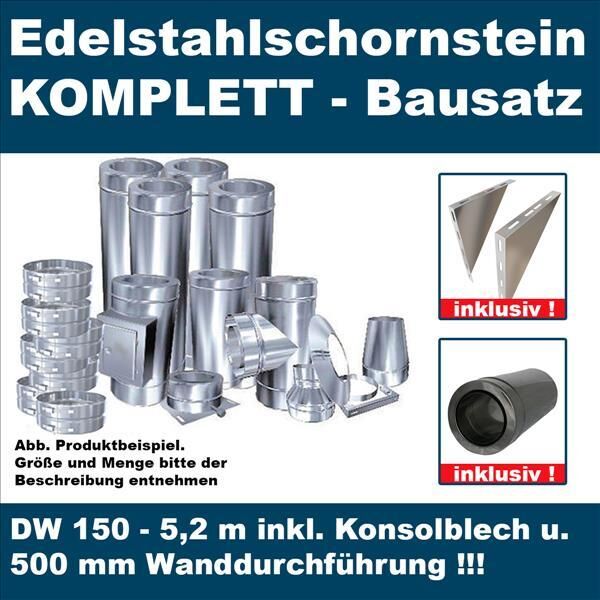 SWK05 Edelstahlschornstein Bausatz doppelwandig