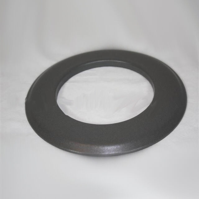 Pellet-Wandrosette 3 cm Rand, gussgrau emailliert