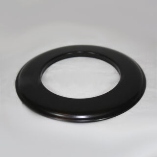 Pellet-Wandrosette 3 cm Rand DN 125, matt schwarz emailliert 9881252