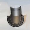 Doppelwandiger Strahlenschutz Halbschale Bogen 90° DN 150 mm, Senotherm schwarz #310