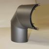 Doppelwandiger Strahlenschutz Halbschale Bogen 90° seitlich DN 80 mm, Senotherm gussgrau #288