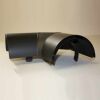 Doppelwandiger Strahlenschutz Halbschale Bogen 90° seitlich DN 100 mm, Senotherm schwarz #310