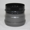 Pelletofen-Anschluss DN 125 mm mit beidseitiger Dichtung, gussgrau emailliert