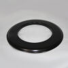 Pellet-Wandrosette 3 cm Rand DN 100 mm, matt schwarz emailliert