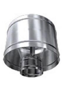 Edelstahlschornstein einwandig 0,5mm Deflektor ADW DN 225 1adw225