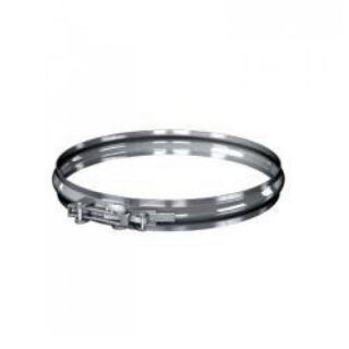 Edelstahlschornstein einwandig 0,5mm Klemmband OB DN 200 01OB200