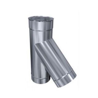 Edelstahlschornstein einwandig 0,5mm T-Stück TR 45° DN 180 1tr45180