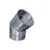 Edelstahlschornstein einwandig 0,5mm Bogen 45° SKS starr DN 200