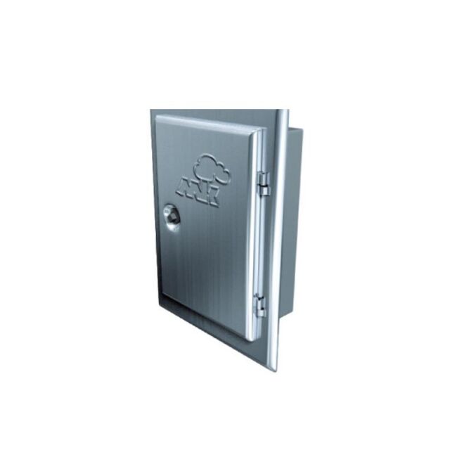 Edelstahlschornstein einwandig Tür DR DN 113