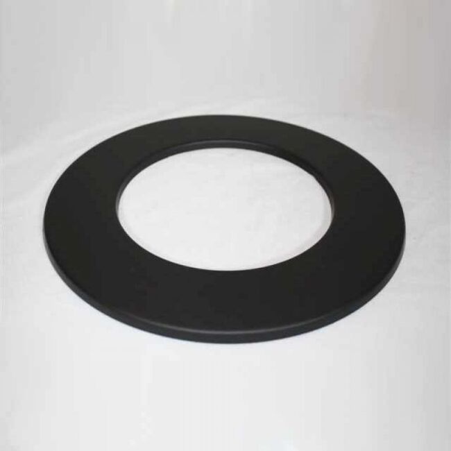 Wand-Rosette weit, High-Quality-Line matt schwarz emailliert