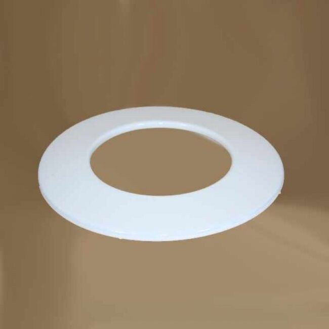 Wand-Rosette weit, High-Quality-Line weiß emailliert