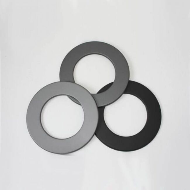 Wand-Rosette 5 cm Rand DN 120 mm, Senotherm schwarz #310