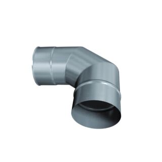 Edelstahlschornstein einwandig 0,5mm Bogen 90° starr 