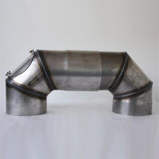 Doppelbogen roh DN 145 für 2 mm-Rauchrohr 9661145