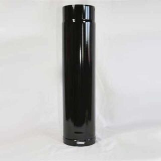 Fix-Rohr verstellbar 1000 mm, High-Quality-Line schwarz glänzend emailliert 