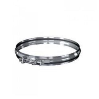 Edelstahlschornstein einwandig 0,6mm Premium Klemmband OB 