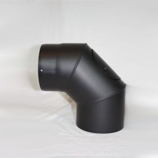Rauchrohr-Bogen 90° DN 120 mit Reinigungsöffnung, Senotherm gussgrau hell #820 2321091