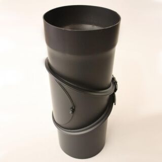 Rauchrohr-Bogen 3 tlg. DN 150 mm gemufft, drehbar mit Reinigungsöffnung (schutzlackiert) 9961501