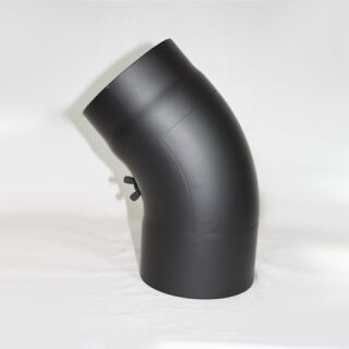 Rauchrohr-Bogen 45° DN 130 mm glatt mit Reinigungsöffnung, Senotherm gussgrau hell #820 2322048