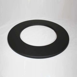 Wand-Rosette weit, High-Quality-Line matt schwarz emailliert 