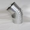 Aluminium-Bogen 45° DN 130 mm, mit Reinigungsöffnung