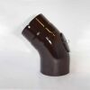 Bogen 45° DN 120 mm glatt mit Reinigungsöffnung, High-Quality-Line braun emailliert
