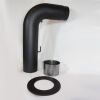 Ofenrohr Rundbogen Set Glatt gezogen DN 150 mm, Senotherm gussgrau hell #820