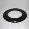 Wand-Rosette weit, High-Quality-Line schwarz glänzend emailliert